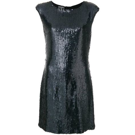 chanel black beaded dress|vintage Chanel black dress.